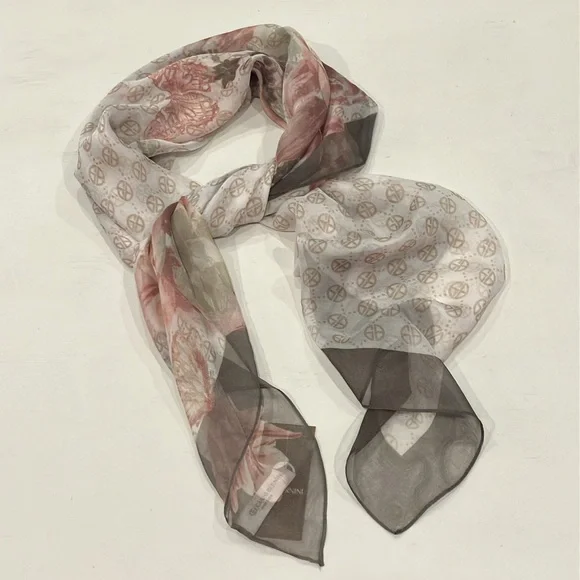 Giani Bernini | Pink & Gray Floral Scarf - Picture 9 of 11